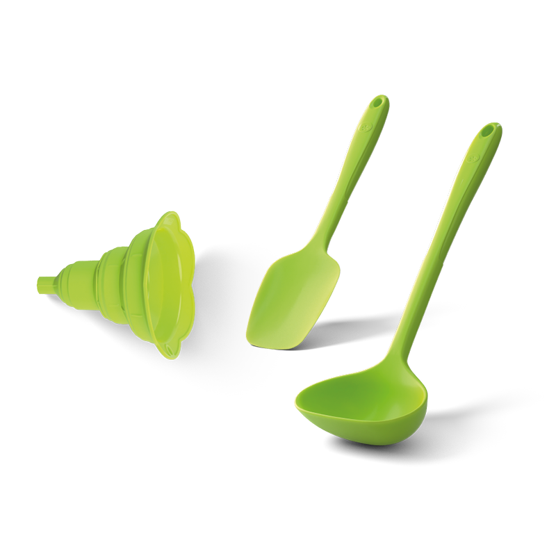 Schöpfkelle L, Trichter, Flexlöffel Set