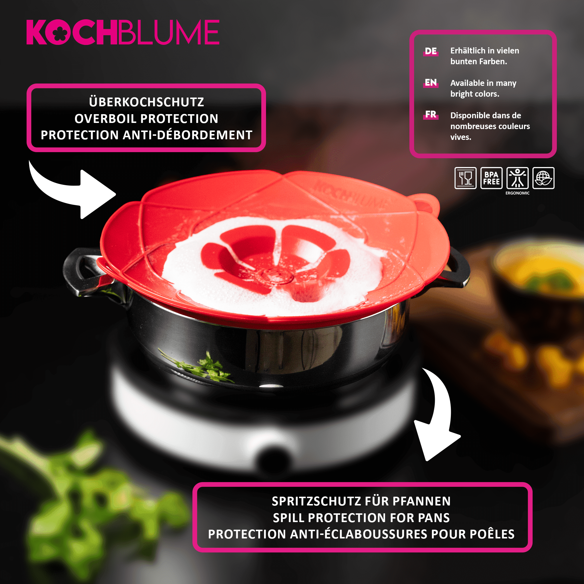 Kochblume Überkochschutz