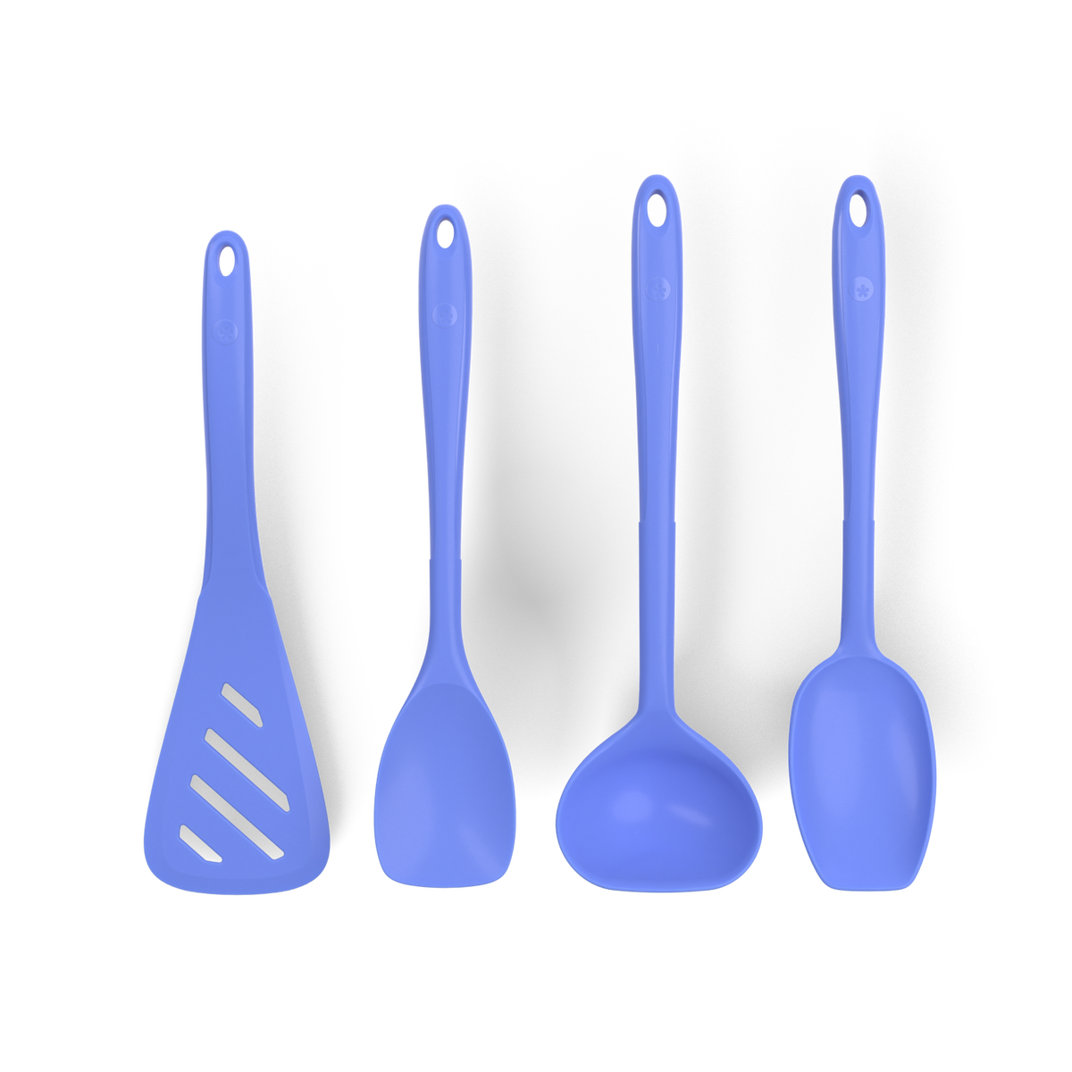 Küchenhelfer-Set 4 tlg. - Design-Schlitzwender L & Soßenlöffel L & Schöpfkelle L & Flexlöffel L